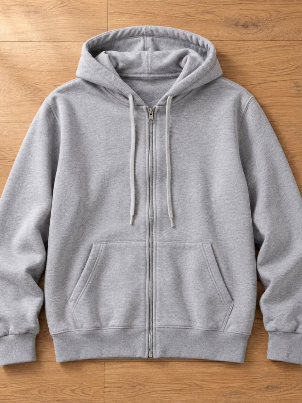 Grey zip up hoodie - oversized blank heather grey everyday hoodie